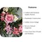 Lyla Pink Rose Green Beech Door Wreath 24" Natural Grapevine All Season Indoor Outdoor Decor